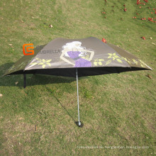 3 Falten Mini Regenschirm mit UV-Schutz (YSM0009)